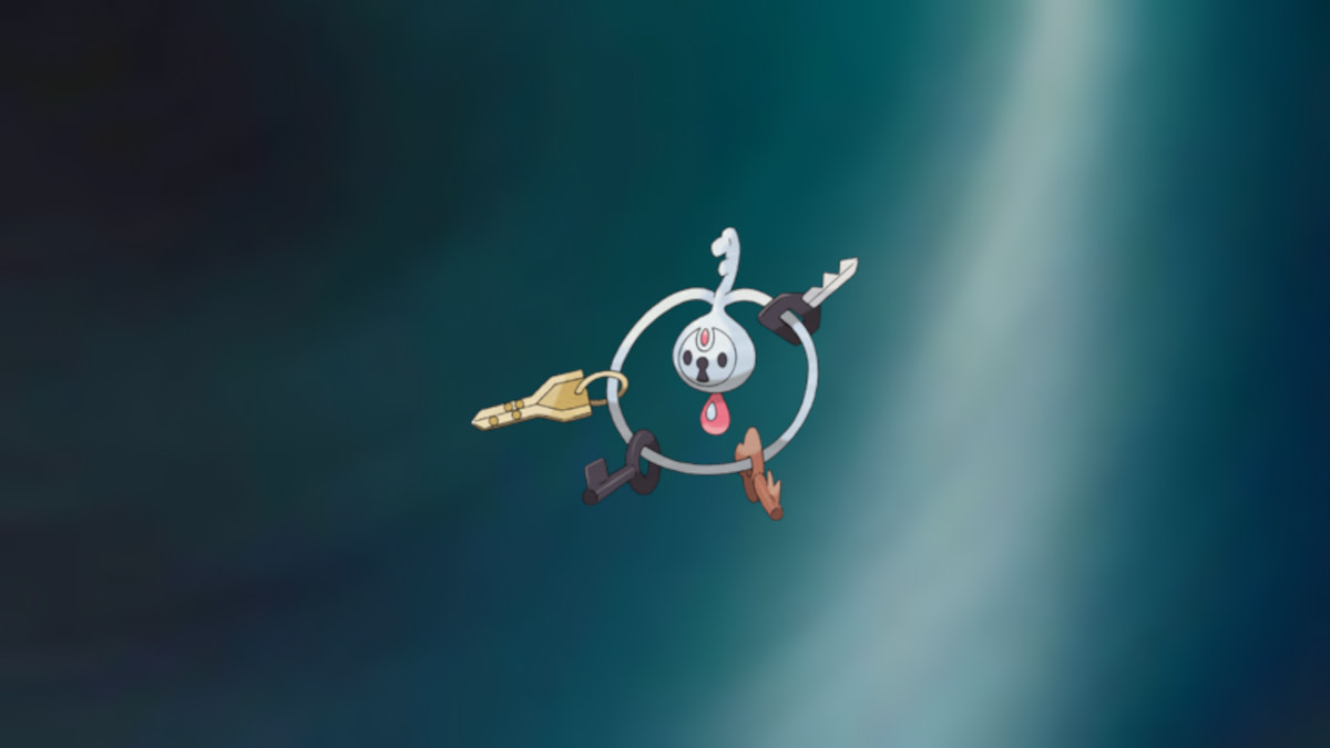 Klefki on the Steel type background.
